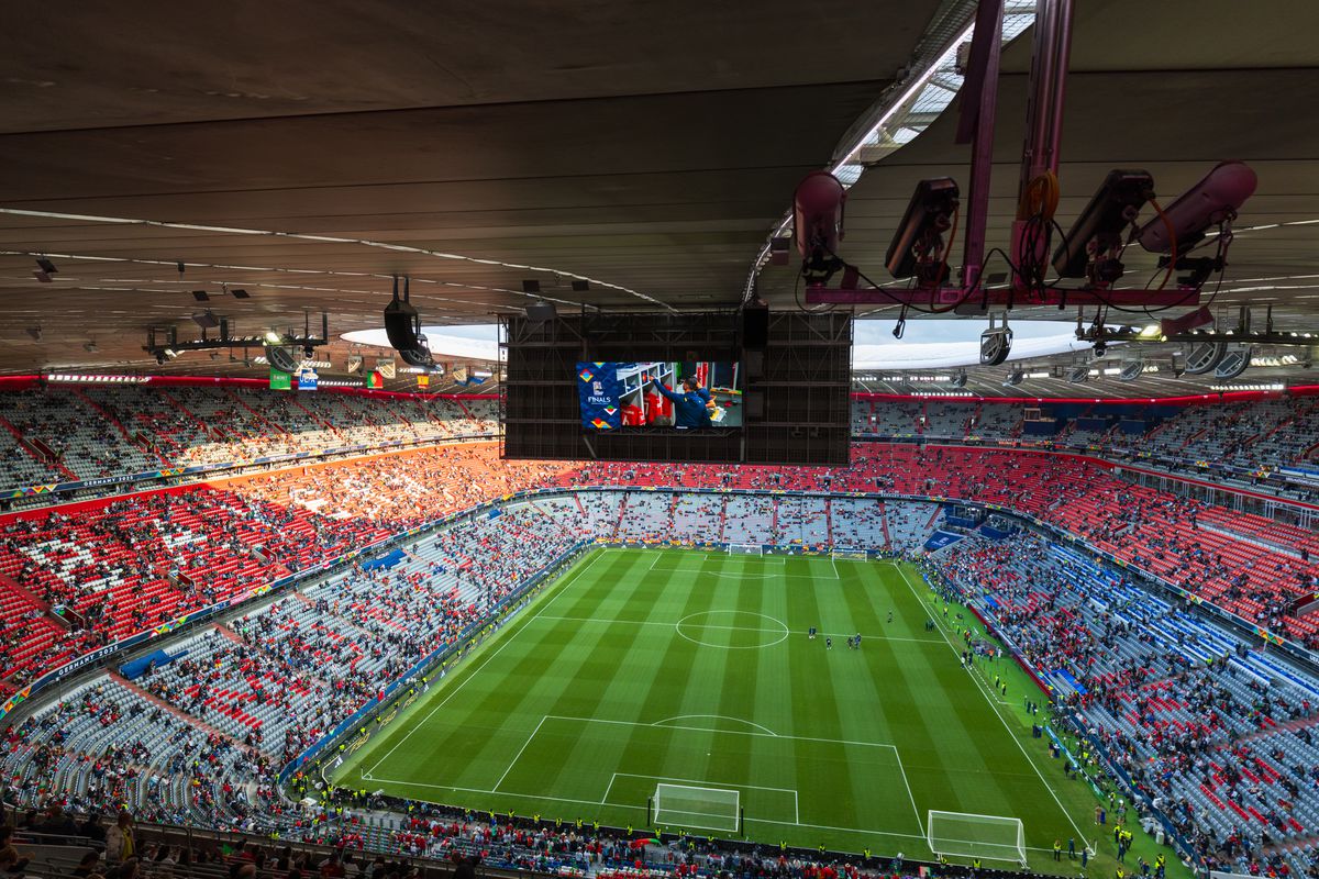 Imagini superbe cu stadionul Allianz Arena înaintea de finala Ligii Naţiunilor