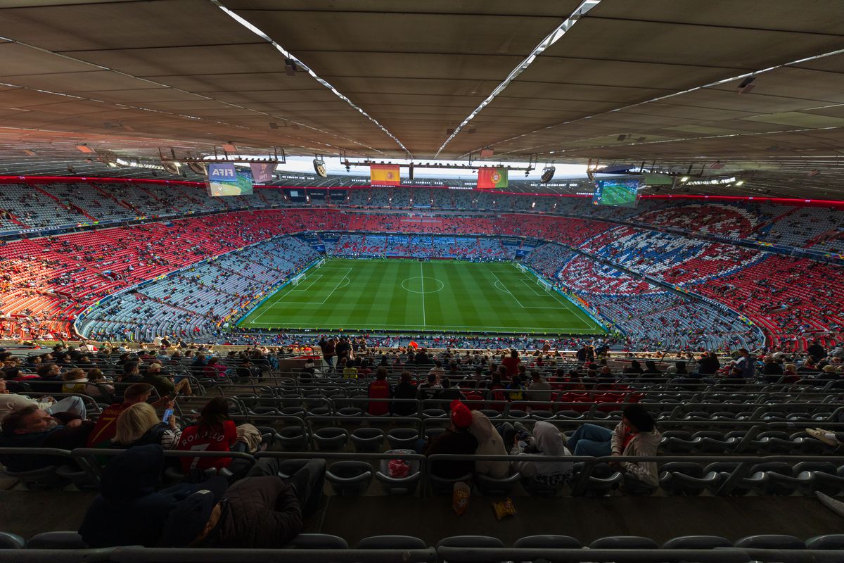 Imagini superbe cu stadionul Allianz Arena înaintea de finala Ligii Naţiunilor