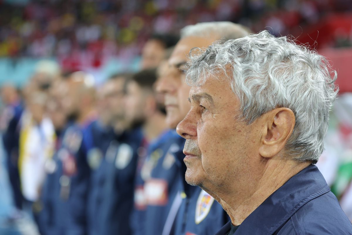 Mircea Lucescu, la meciul Austria - România 2-1