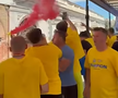 Sărbătoare inedită după titlul câștigat la județ: jucătorii s-au plimbat cu TIR-ul prin oraș și au aprins fumigene