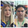 De la stânga la dreapta: Maria Petrache, Alexandru Moise, Maria Sprîncenatu