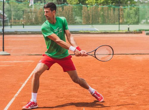 Djokovic a reluat pregătirea la academia lui din Serbia FOTO: Instagram