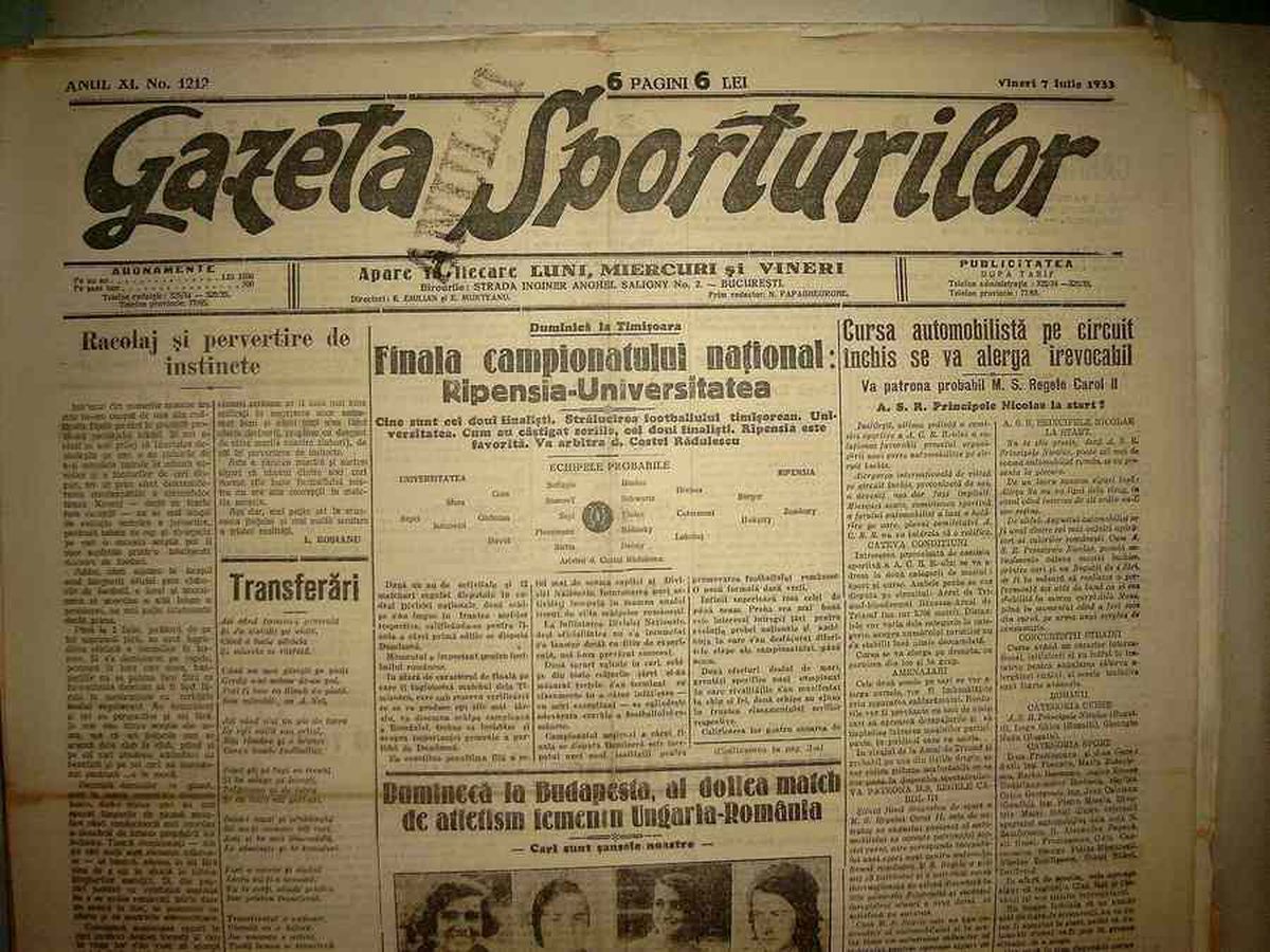 RETRO GSP. 87 de ani de când finala campionatului de fotbal a fost eclipsată de un derby de trap