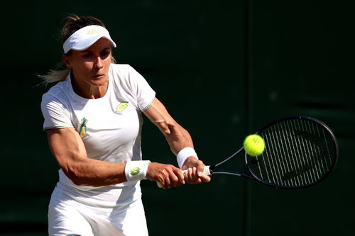 Lesia Tsurenko în acțiune la Wimbledon FOTO Guliver/GettyImages