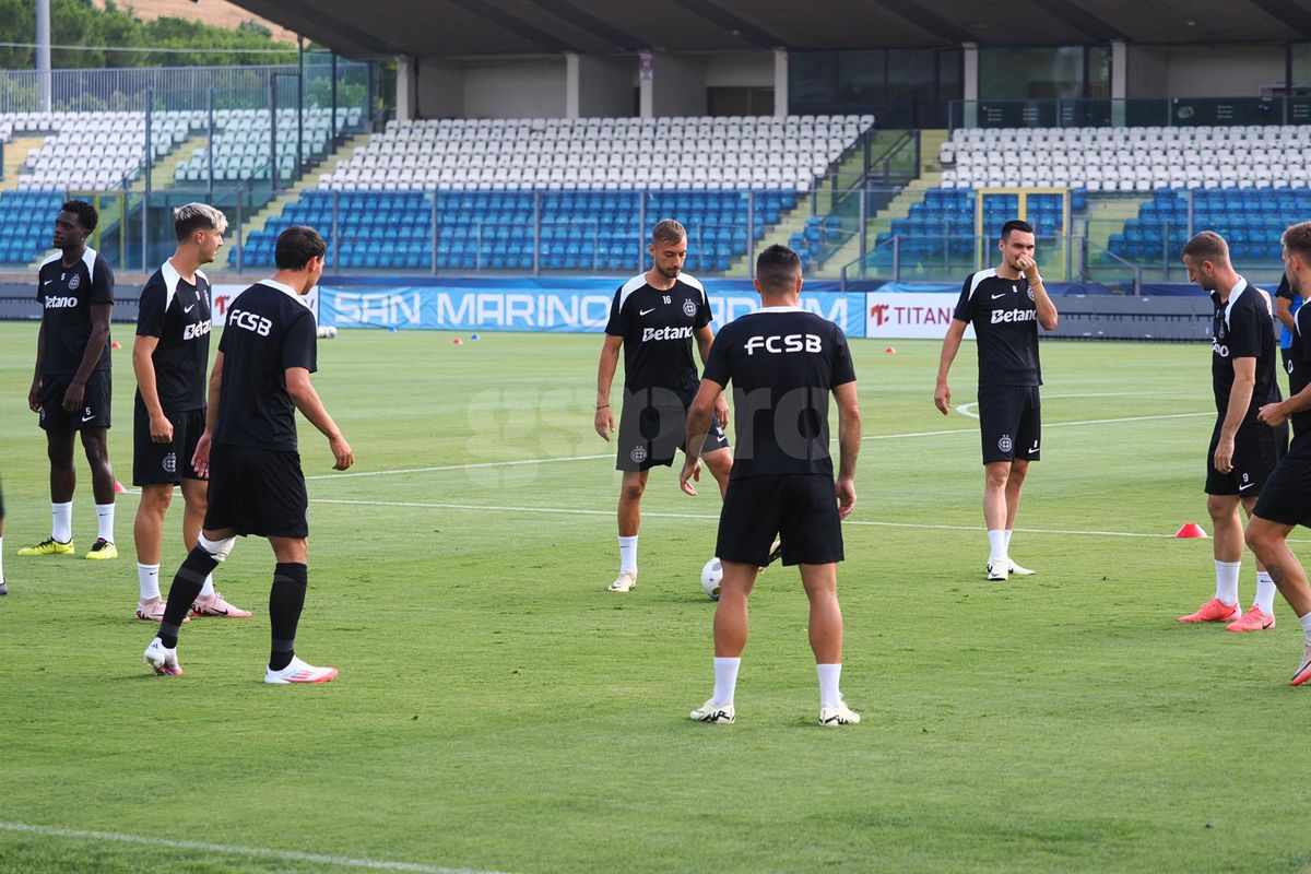 Antrenament FCSB inaintea primului meci din Champions League