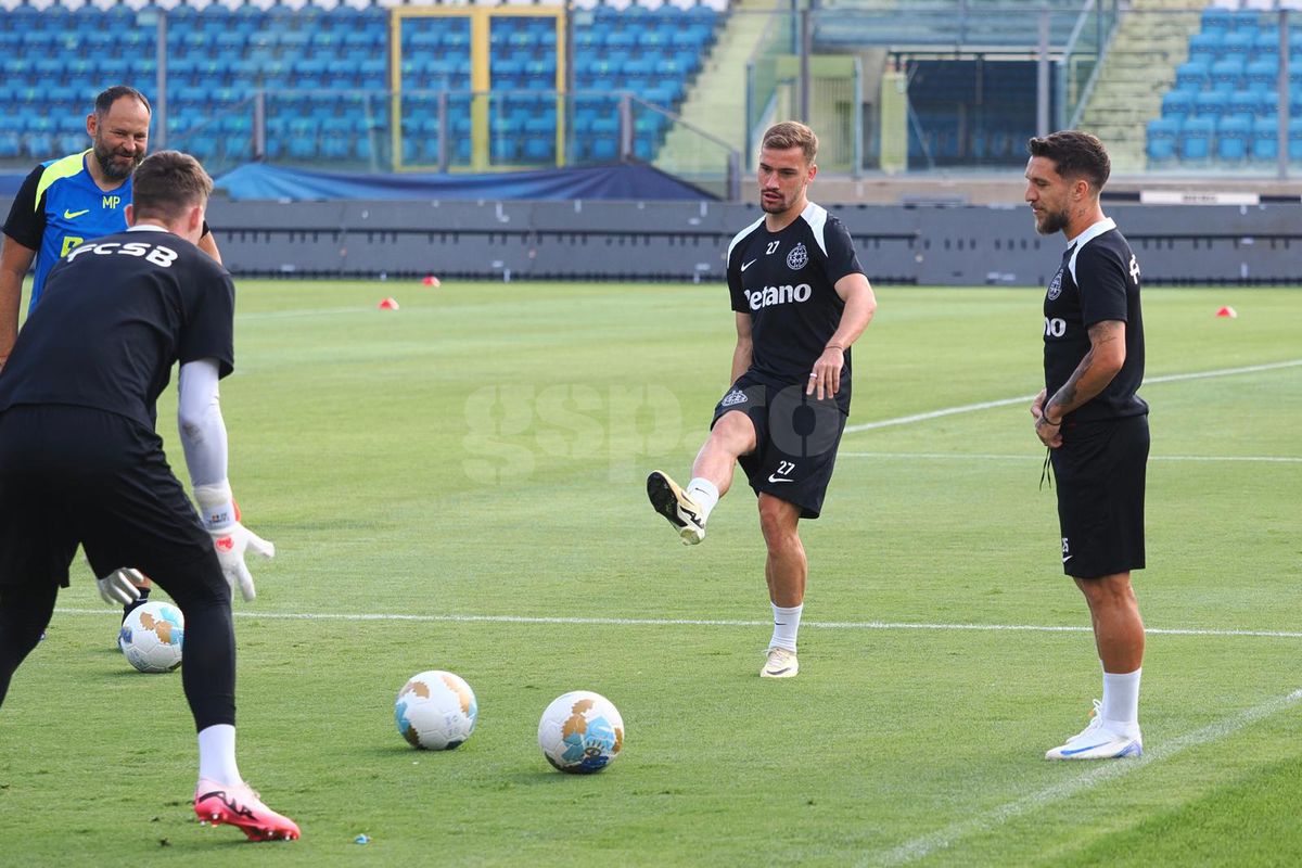 Antrenament FCSB inaintea primului meci din Champions League