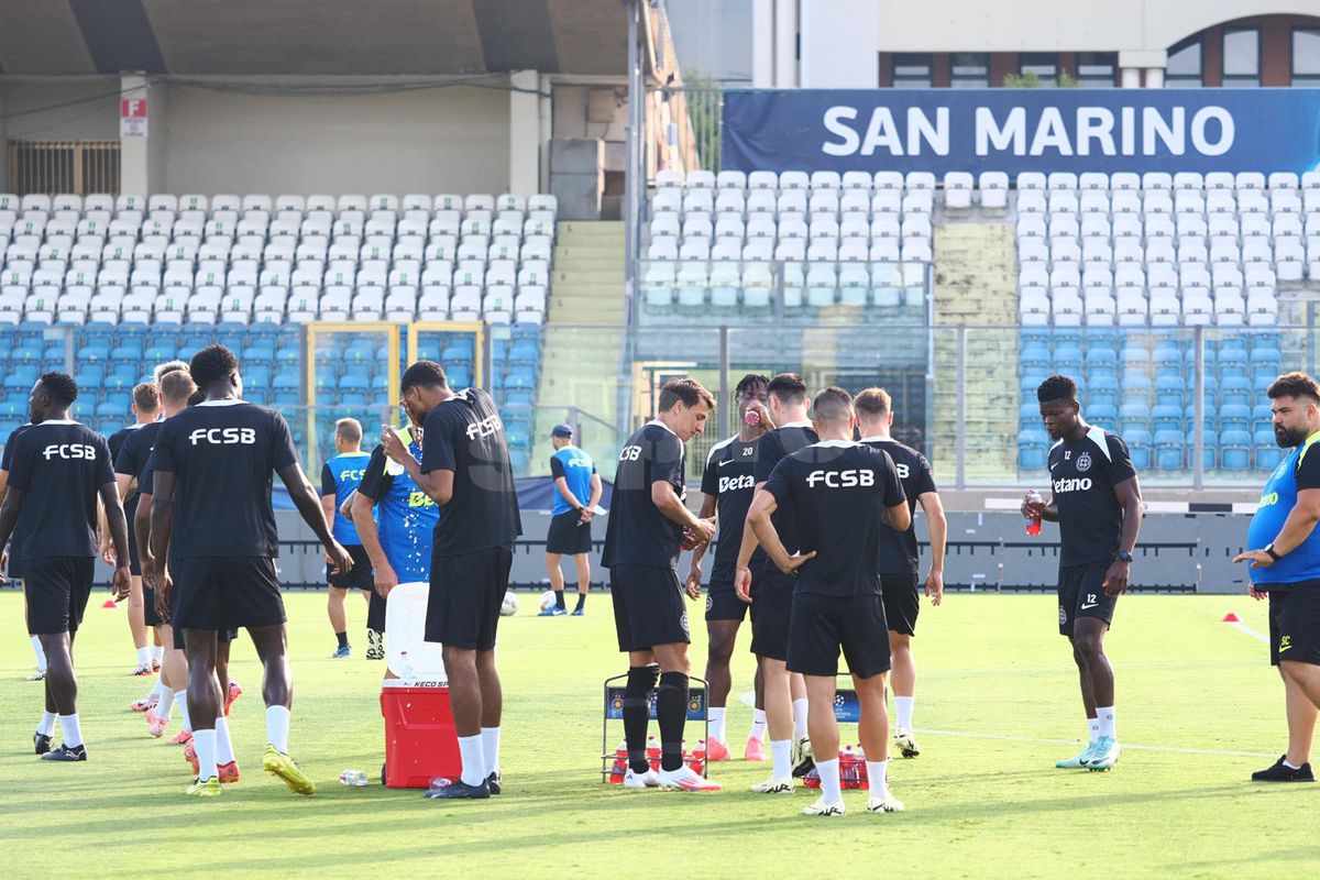 Antrenament FCSB inaintea primului meci din Champions League