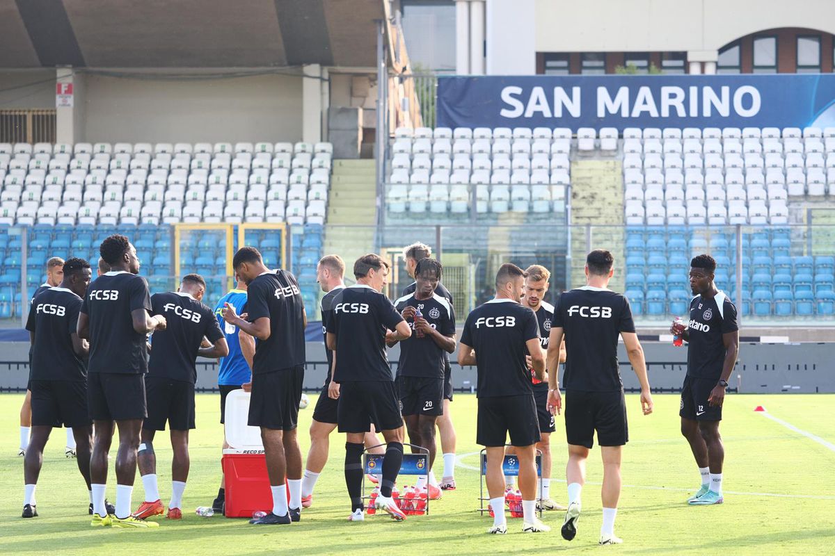 Antrenament FCSB inaintea primului meci din Champions League