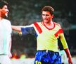 Regii de pe teren.
Gheorghe Hagi și Diego Armando Maradona, la Campionatul Mondial din 1990 (Italia), România – Argentina 1-1