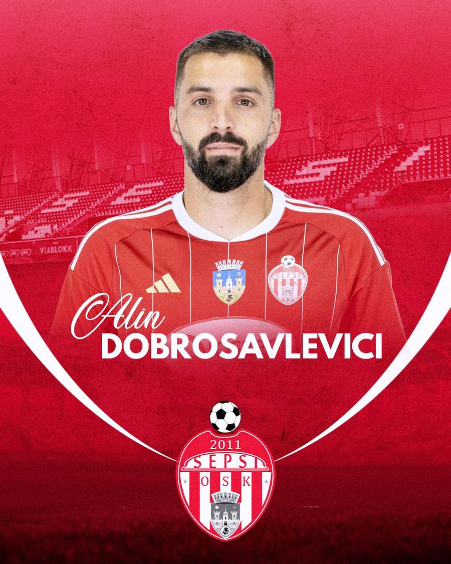Alin Dobrosavlevici/ foto: Facebook @Sepsi OSK Sepsi a mai făcut un transfer » Jucătorul cu 170 de meciuri în Superliga a semnat