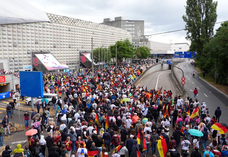 S-a doborât recordul de spectatori la Euro Feminin. Meci Germania - Danemarca / foto: Getty