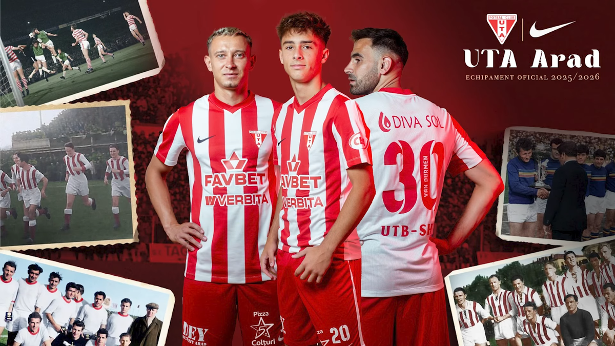 Echipament UTA Arad sezonul 2025-2026 / Foto. capturi de ecran