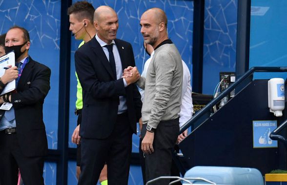 MANCHESTER CITY - REAL MADRID 2-1. Ce imagine! Cum au fost surprinși Pep Guardiola și Zidane după finalul meciului