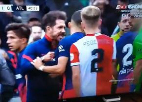 Incidente în Atletico - Feyenoord » Simeone, sprint de 50 de metri pentru a-si pune la punct jucatorul