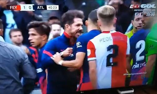 Partida amicală dintre Feyenoord și Atletico Madrid, scor 2-1, a avut parte de un moment încins.