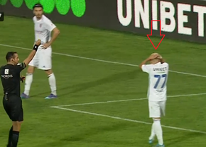 Penalty hilar în Liga 1: și-a pus mâinile în cap când și-a dat seama ce a făcut!