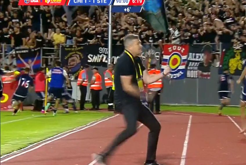 Bucuria lui Oprița după golul egalizator al lui Chipirliu / Captură Prima Sport