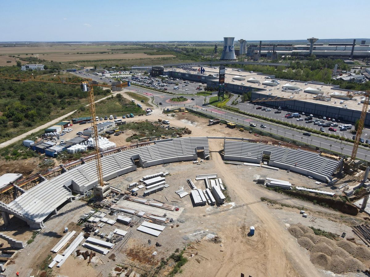 OZN de 55 de milioane de euro! Imagini senzaționale de pe șantierul celui mai nou stadion pe care-l va avea România