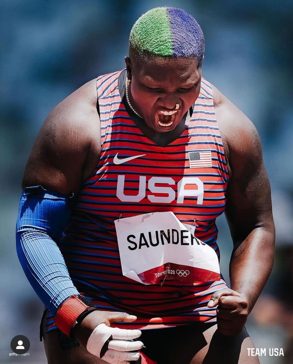 Raven Saunders, atleta mascată de la Jocurile Olimpice