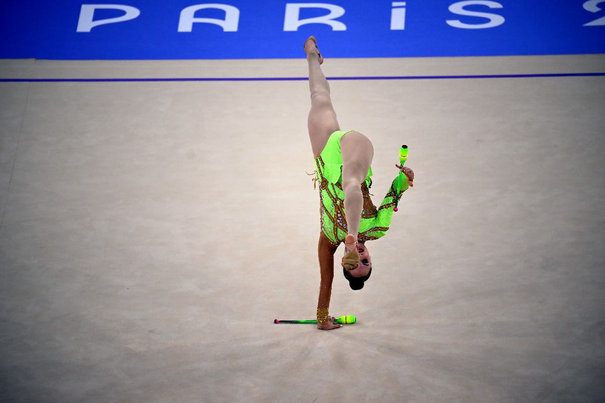 Annaliese Drăgan, în calificările de la gimnastică ritmică - Paris 2024