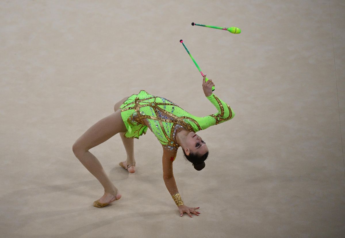 Annaliese Drăgan, în calificările de la gimnastică ritmică - Paris 2024