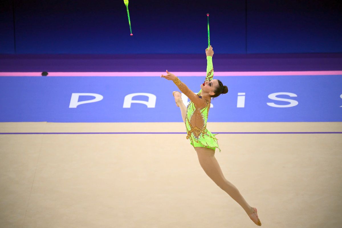 Annaliese Drăgan, în calificările de la gimnastică ritmică - Paris 2024