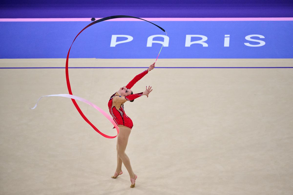 Annaliese Drăgan, în calificările de la gimnastică ritmică - Paris 2024