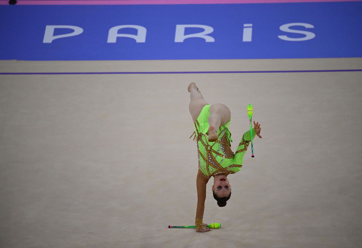 Annaliese Drăgan, în calificările de la gimnastică ritmică - Paris 2024