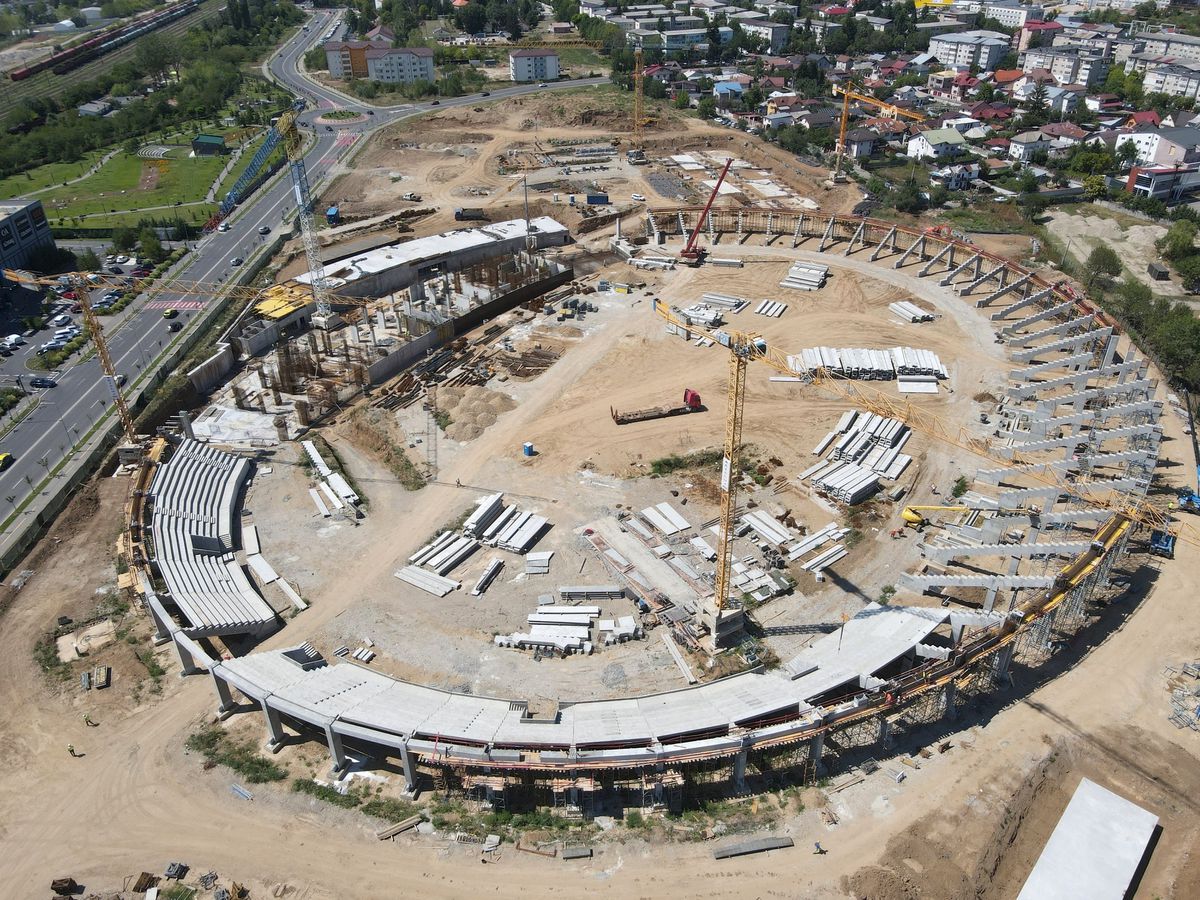 OZN de 55 de milioane de euro! Imagini senzaționale de pe șantierul celui mai nou stadion pe care-l va avea România