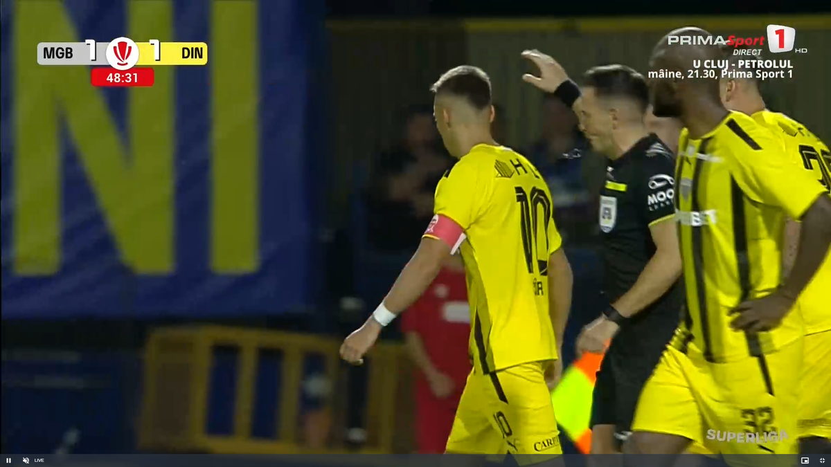 Gol anulat în Metaloglobus - Dinamo ca urmare a intervenției VAR