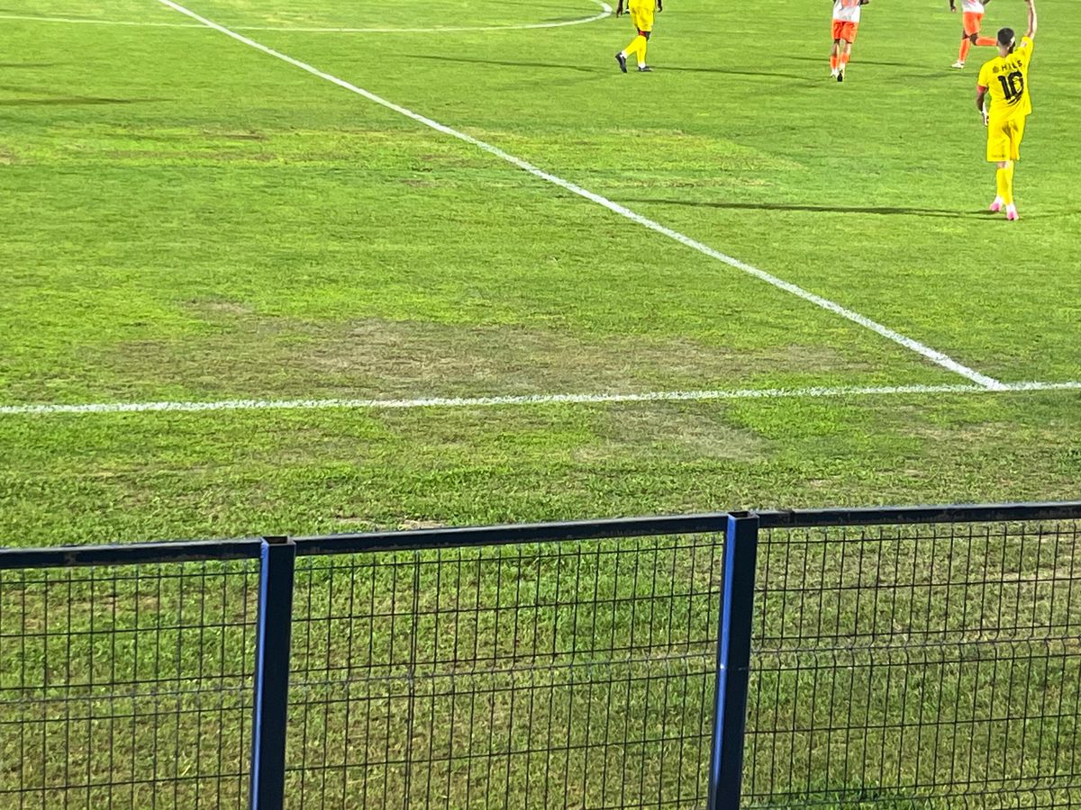 Imagini incredibile! Gazon deplorabil la Metaloglobus - Dinamo