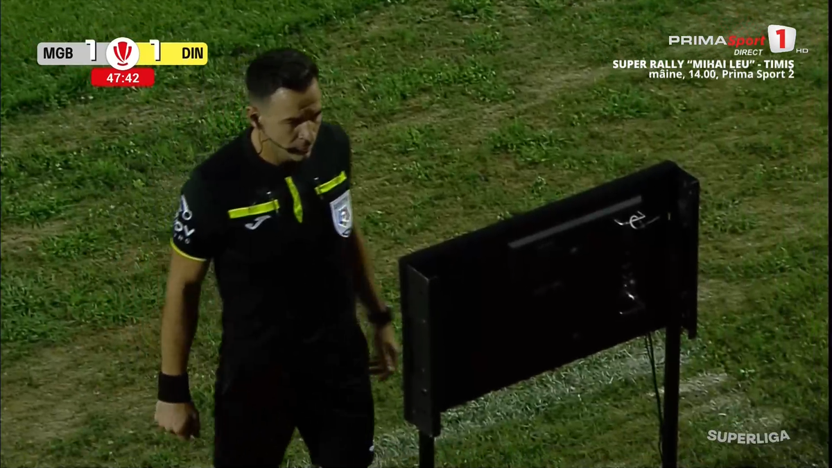 Gol anulat în Metaloglobus - Dinamo ca urmare a intervenției VAR