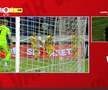 Gol anulat în Metaloglobus - Dinamo ca urmare a intervenției VAR. FOTO: captură Prima Sport