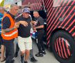 Moment tensionat înainte de Metaloglobus - Dinamo » Forțele de ordine au intervenit imediat după sosirea autocarului