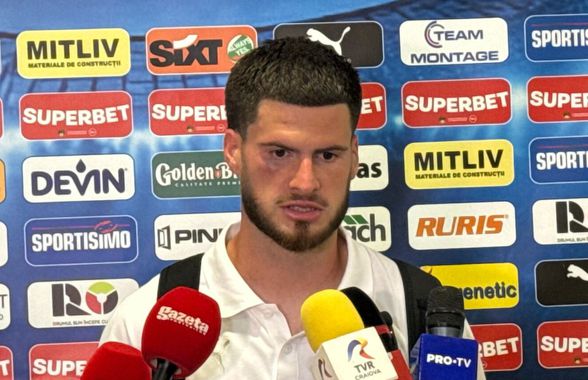 Șocant! » Cum arată Tudor Băluță, după cotul primit în figură la Craiova - Trnava: „Doar ce scăpasem de durere”