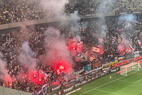 Peluza Nord Rapid la meciul cu FCSB, scor 1-0
Foto: GSP