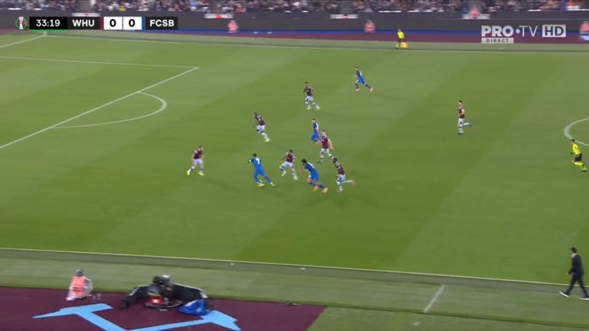 FCSB a năucit apărarea lui West Ham: iată cum a înscris Cordea și reacția electrizantă a românilor din tribune!