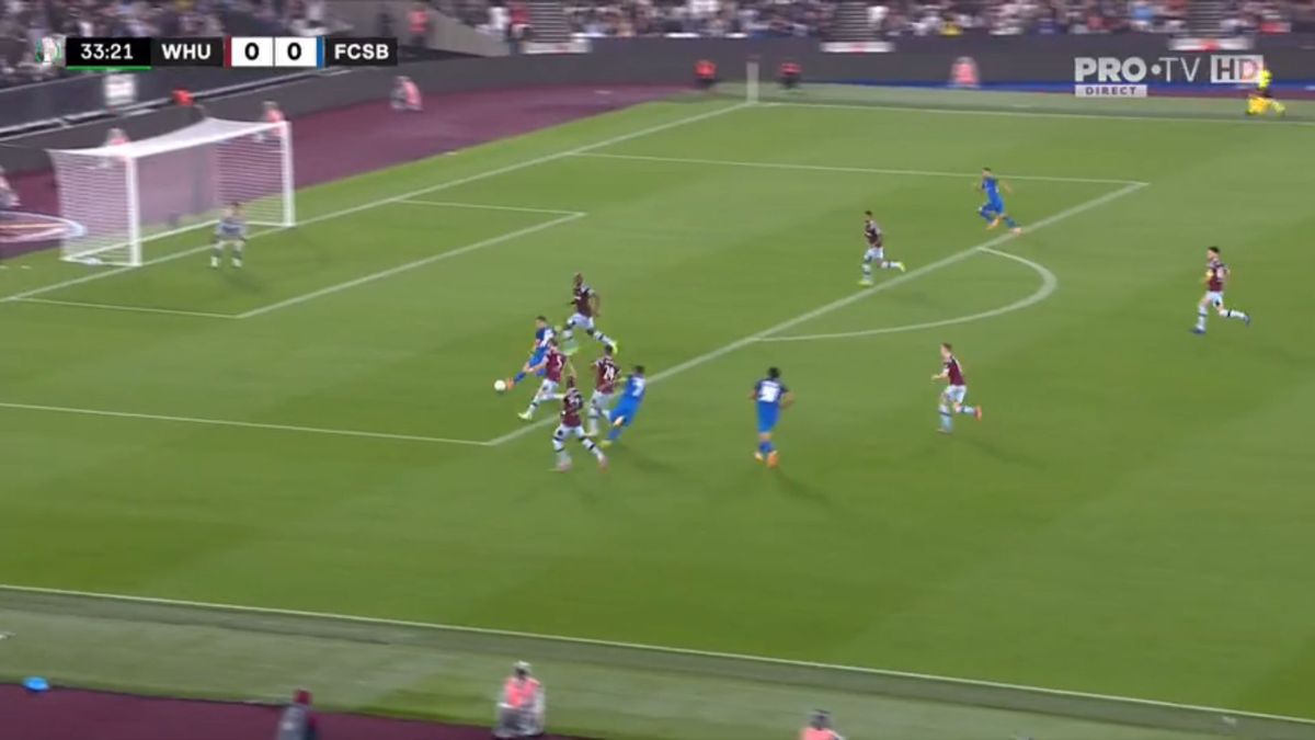 FCSB a năucit apărarea lui West Ham: iată cum a înscris Cordea și reacția electrizantă a românilor din tribune!
