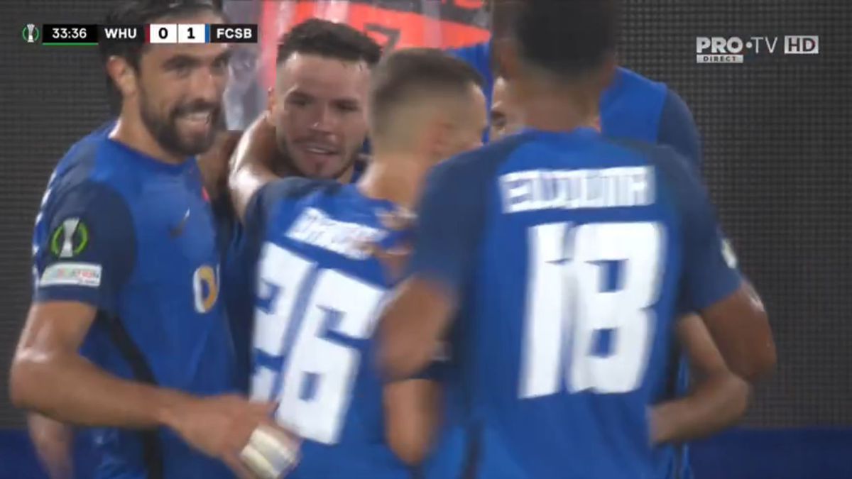 FCSB a năucit apărarea lui West Ham: iată cum a înscris Cordea și reacția electrizantă a românilor din tribune!
