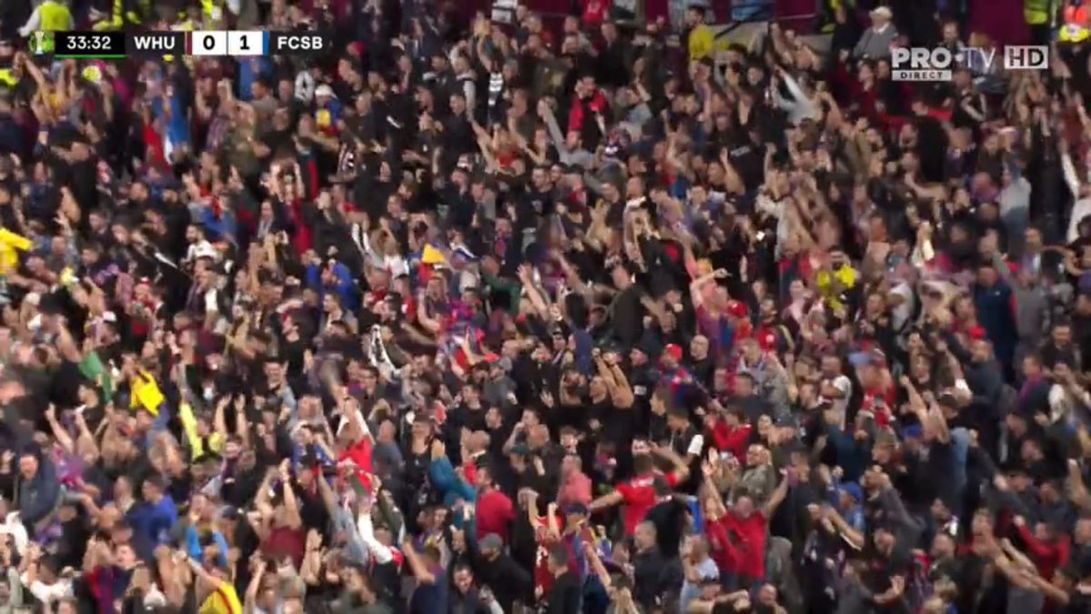 FCSB a năucit apărarea lui West Ham: iată cum a înscris Cordea și reacția electrizantă a românilor din tribune!