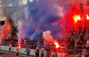 Totul pentru victorie! Ultrașii Stelei au aprins torțe și fumigene la antrenamentul „militarilor” de dinaintea derby-ului