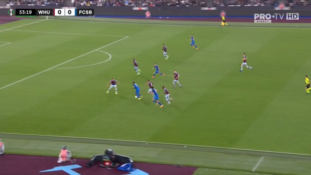 FCSB a năucit apărarea lui West Ham: iată cum a înscris Cordea și reacția electrizantă a românilor din tribune!