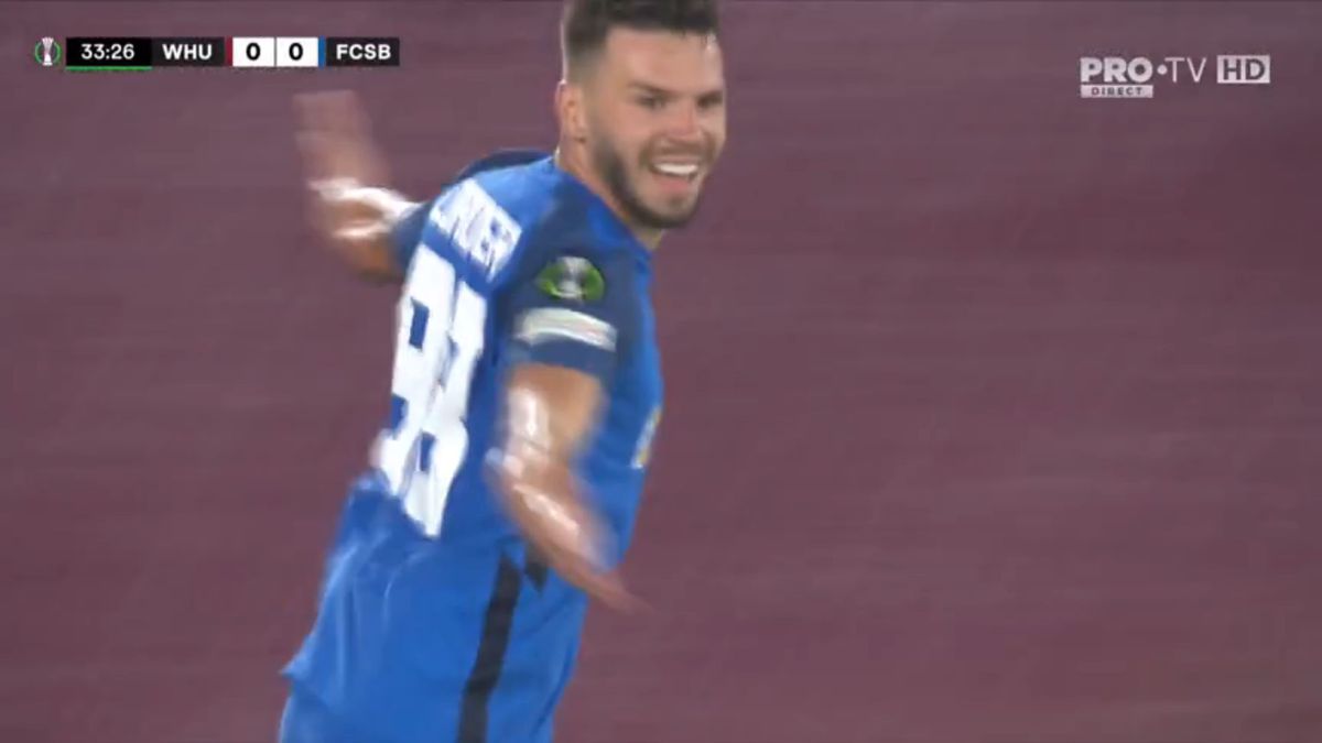 FCSB a năucit apărarea lui West Ham: iată cum a înscris Cordea și reacția electrizantă a românilor din tribune!