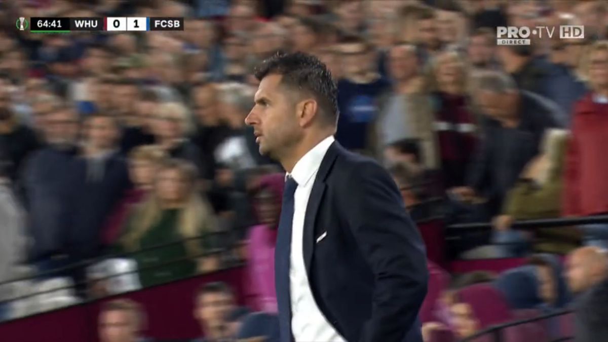 Penalty controversat dictat împotriva lui FCSB în meciul de pe London Stadium! Același arbitru o scotea pe CFR din Europa, după o fază identică