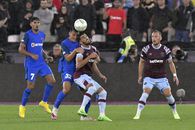 „Ciocănari” o repriză, „ciocăniți” la final! FCSB pierde pe terenul lui West Ham după 70 de minute eroice