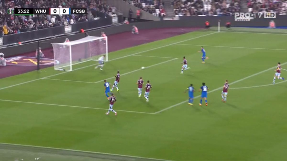 FCSB a năucit apărarea lui West Ham: iată cum a înscris Cordea și reacția electrizantă a românilor din tribune!
