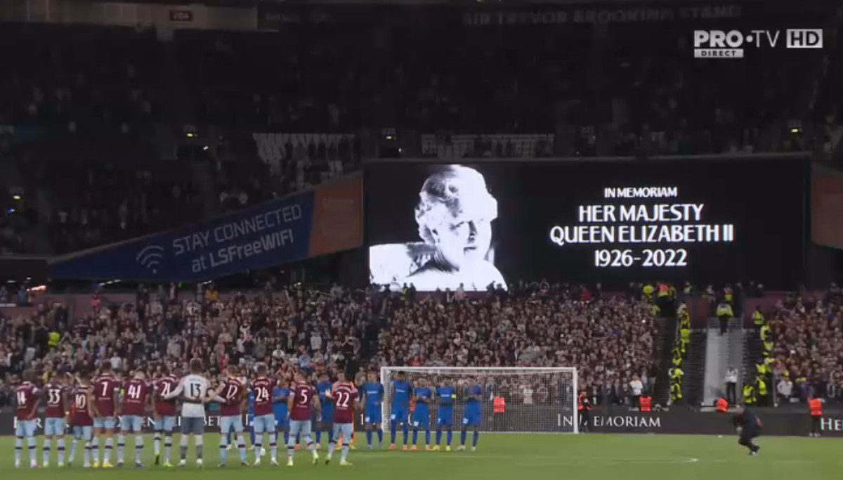 Silence pentru Regină » Imagini emoționante cu momentul de reculegere de pe London Stadium: mii de oameni în lacrimi