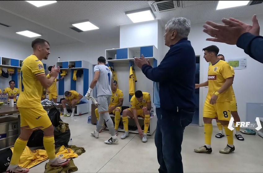 FRF a publicat un videoclip cu discursul lui Mircea Lucescu în vestiarul naționalei, după Kosovo - România, scor 0-3.