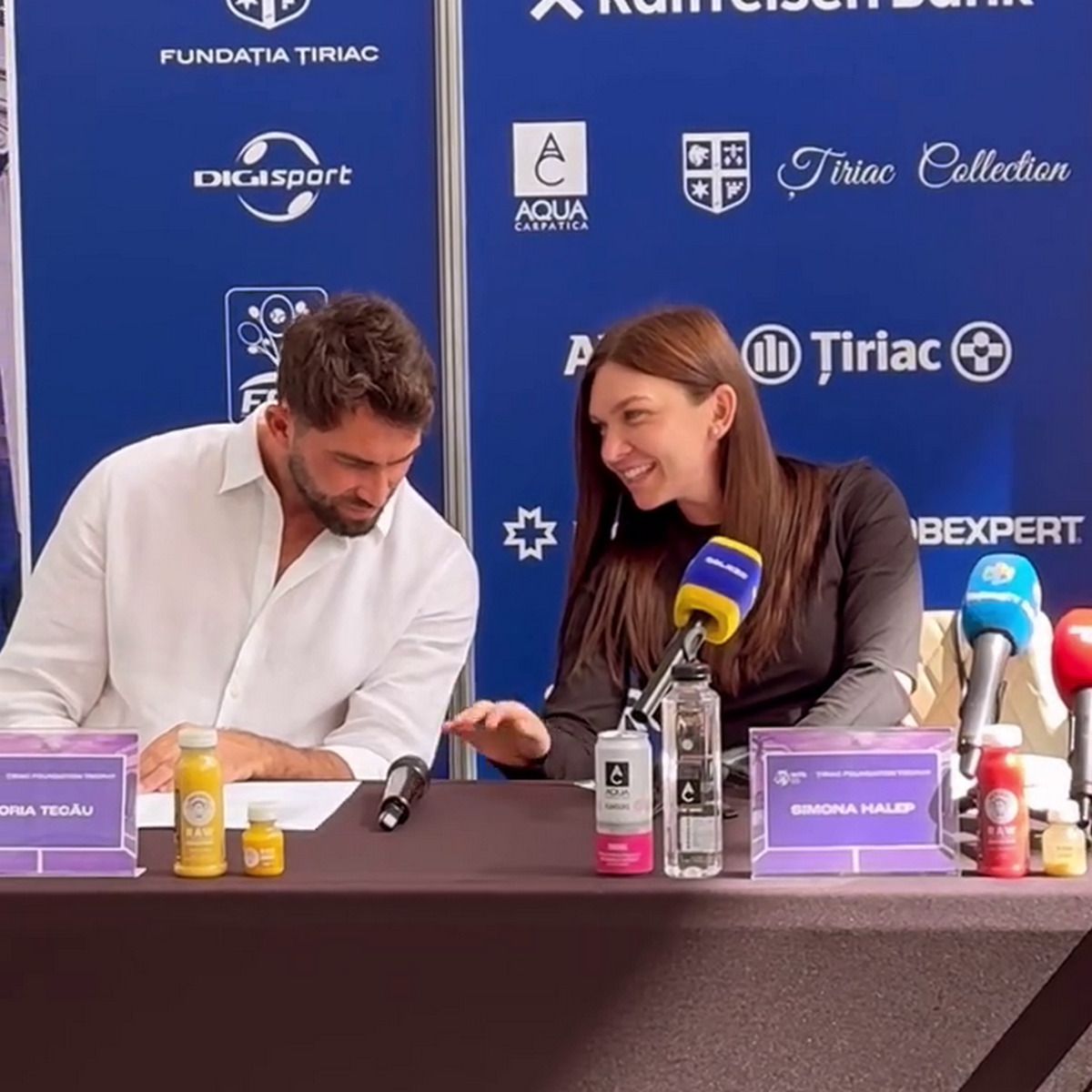 Simona Halep, oprită în conferință de Ion Țiriac: „Nu spune! E ilegal, dragă!” » A urmat un moment comic: „Aoleu, da!”