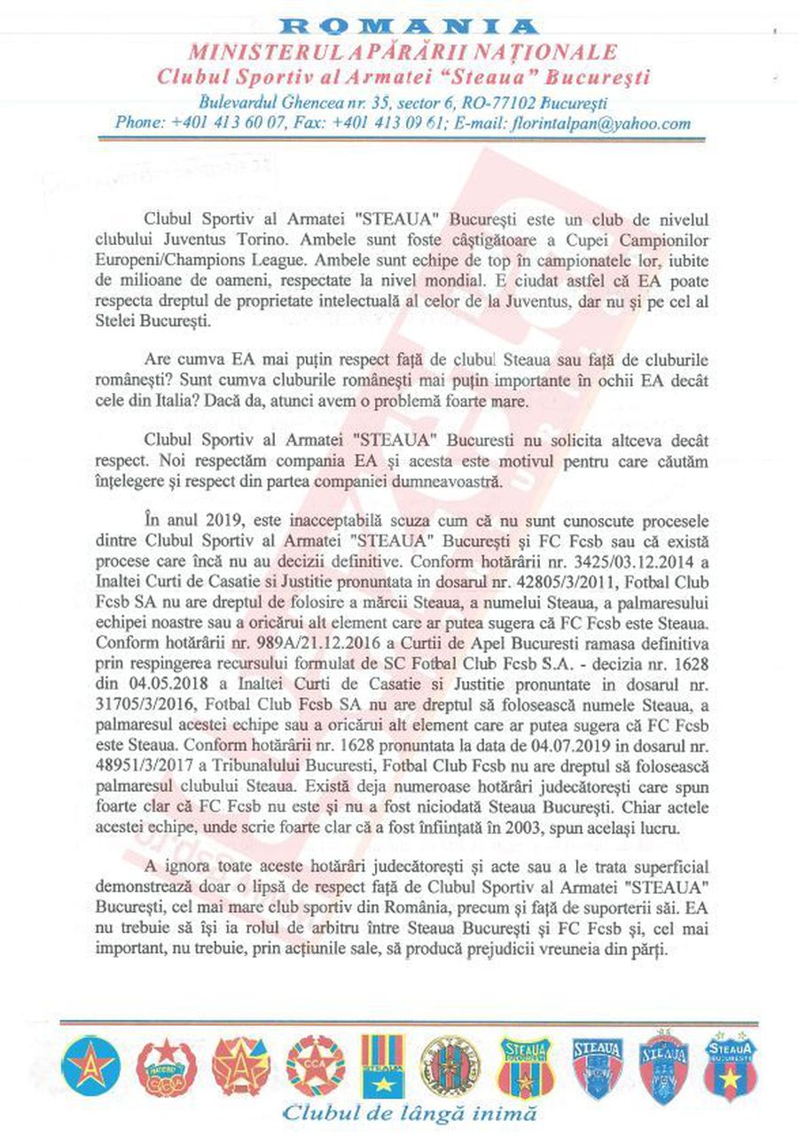 CSA STEAUA / EXCLUSIV „Nu am știut de inițiativa lui Talpan” » Documentul care dovedește că Bixi Mocanu a mințit din nou